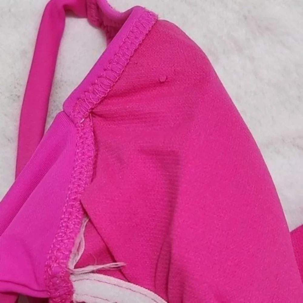 Women’s Side Strap One Piece Swimsuit Oahu Pink, size L